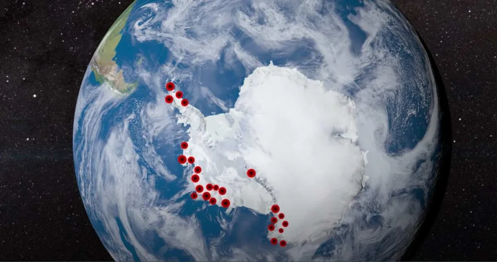 Antarctica este acoperită de vulcani